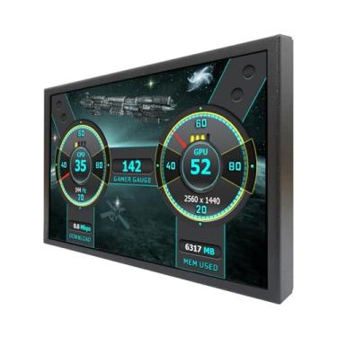 Imagem de VSDISPLAY Monitor LCD de 8 polegadas 1280 x 800 IPS portátil, pequeno monitor, editor de tema integrado para computador, PC, capa, monitoramento de tela, CPU GPU, RAM, dados de temperatura, preto