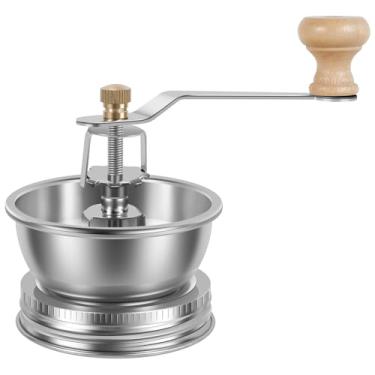 Imagem de KTZCTPCA Moedor de café em frasco de pedreiro, moedor de grãos de café manual, acessório de tampa de moedor de café manual, moedor de grãos de café de mão destacável, moedor de rebarba de manivela de