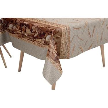Imagem de Toalha De Mesa Plastica Termica Impermeavel Para Lugares Protecao E Decoracao(Trigo Cevada,4 cadeiras 1,50x1,40)