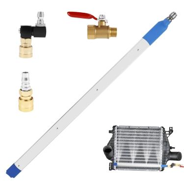 Imagem de Varinha de limpeza do radiador, ferramenta de limpeza e descarga portátil do radiador, limpador rápido de tanque de água de aço inoxidável, ferramenta de lavadora de pressão do radiador adequada para