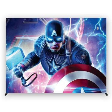 Imagem de Painel de Festa Retangular Capitão Americano 5,00x3,00 Metros Fera Pri