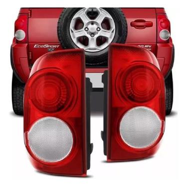 Imagem de Par Lanterna Traseira Ecosport 2008 2009 2010 2011 Rubi - JCV