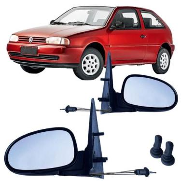 Imagem de Par Retrovisor Gol Bola Parati G2 1995 96 97 98 1999 Duas Portas com C
