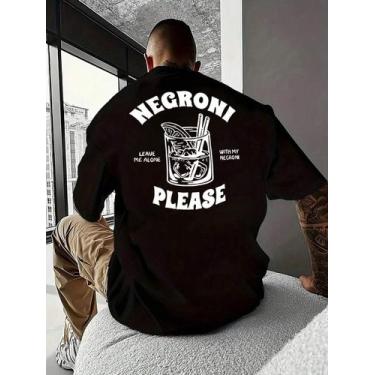 Imagem de Camisa Masculina Camiseta Drink Negroni Moda Basica Algodao - crushed,