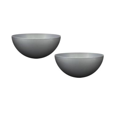 Imagem de Kit 2 Mini Bowl Prata 240Ml Plástico Premium