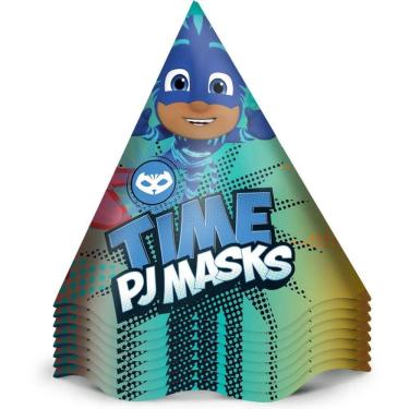 Imagem de Kit Chapéu Time Pj Masks Aniversário Festa 12 Unidades