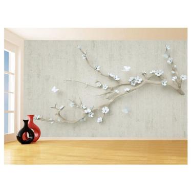 Imagem de Papel De Parede 3D Floral Textura Sala Flores 3,5M Xfl293