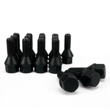 Imagem de 16 Parafusos Cônico Black / Rosca 14x1,5 Chave 17 - Rodas de Liga Leve