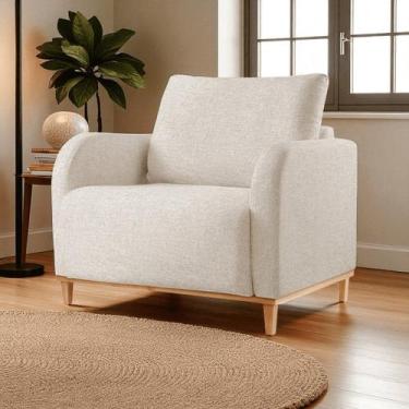 Imagem de Poltrona para Sala de Estar Madeira Maciça Camila Luxo - Castellar Mób