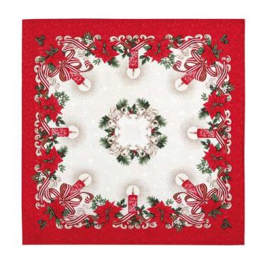 Imagem de Toalha Centro Mesa Quadrada Athenas Dohler 78x78cm Natal 120