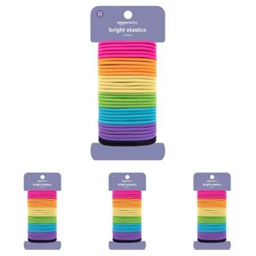 Imagem de Elastics Amazon Basics Bright, 32 unidades (pacote com 4)