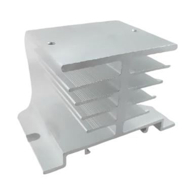 Imagem de Dissipador de calor 80 mm x 60 mm x 50 mm para relé de estado sólido SSR branco