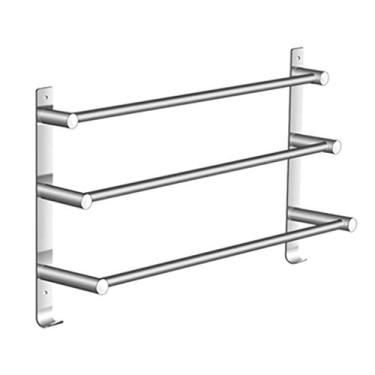 Imagem de Toalheiro toalheiro com gancho Sus304 aço inoxidável 3 camadas toalha multitamanho para banheiro cozinha hotel 80 cm (70 cm) (80 cm)