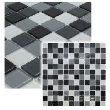 Imagem de Pastilha De Vidro Para Cozinha Banheiro Piscina Cristal Lisa Mescla Pr