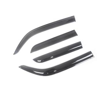 Imagem de GRJQRKHZ Defletor de janela lateral de carro para J&eep Commander 2006-2010 Weathershied viseira de porta vento sol proteção chuva janela lateral defletores de vento