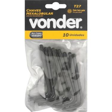 Imagem de Chave Hexalobular T27 C- Furo Guia Crv C- 10 Peças Vonder