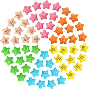 Imagem de Bola de estresse de espuma Leyndo Motivational Star 5,5 cm 100 unidade