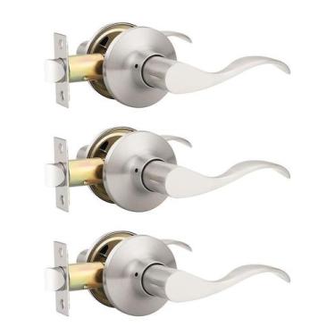 Imagem de Maçanetas de porta Mengico, interior moderno de níquel acetinado, paco