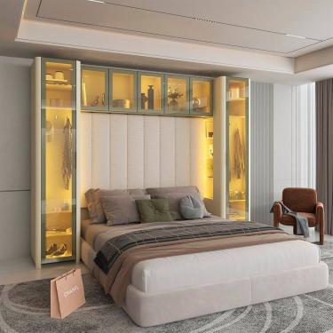 Imagem de Guarda-roupa Modulado Reflecta 7 Portas 302,8cm X 240cm Mod 017 100% Mdf Innova Off White