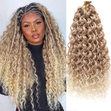 Imagem de Crochet Hair YXCHERISHAIR GoGo Curl 18 polegadas Ombre Blonde