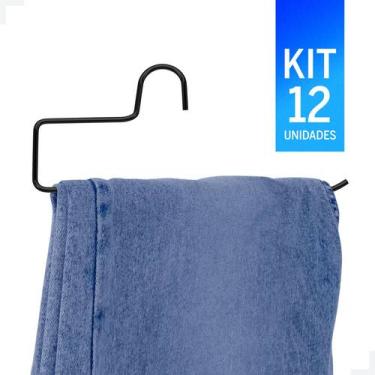 Imagem de Cabide Calceiro Reforçado Preto Kit com 12 unidades - Mein Haus Store 