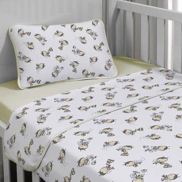 Imagem de Jogo de Cama Tecebem Malha Mini Cama(Montessoriana) Lili 3 Peças Perola