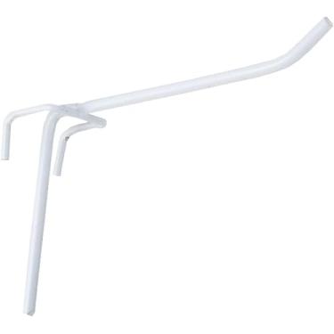 Imagem de Gancho Expositor para Grade, Metal Preto ou Branco, 20cm Kit 25 Unidades (Branco)