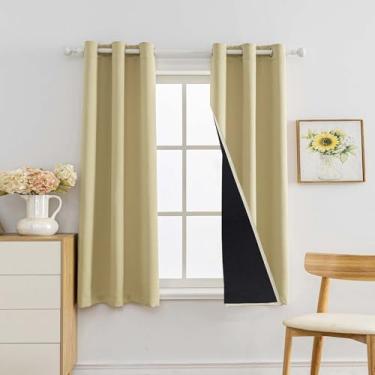 Imagem de Anytime Conjunto de cortinas blackout 100%, cortinas de janela com isolamento térmico e eficiência energética para quarto de hóspedes, painéis de sombreamento completos para trabalhadores em turnos e