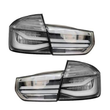 Imagem de Luz traseira compatível com BMW Série 3 320 325 328 330 335i M3 F30 F35 F80 2013-2019 Luz traseira LED Lente transparente Luz de seta - 4 peças