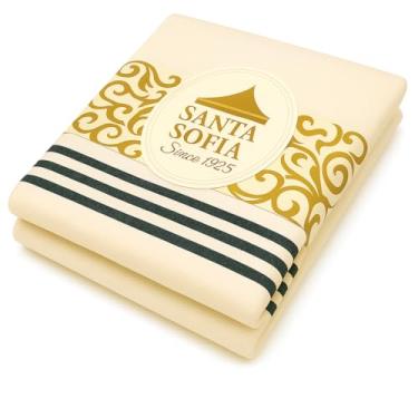 Imagem de Toalha De Mesa Paris Santa Sofia 10 Lugares 3,00 X 1,40m Listrada Algodão Premium (Creme)