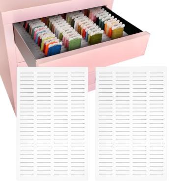 Imagem de Krafetto Pacote com 2 inserções de placa de espuma de PVC para gaveta, organizador de armazenamento de fio dental bordado, comporta 216 bobinas de 1 mm, suporte de linha de bordado para armazenamento