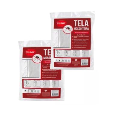 Imagem de Kit 2 Telas Mosquiteiras 1,50x1,30m Anti Insetos Para Janelas e Portas Proteção Contra Mosquitos Ventilação Natural Branco