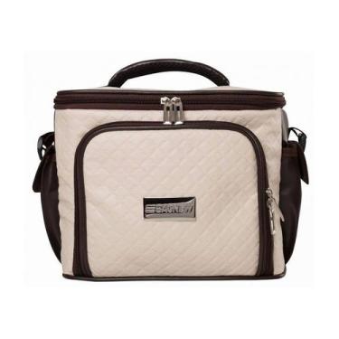 Imagem de Bolsa Térmica 3 Potes Fit Model Marfim E Marrom - Bag New
