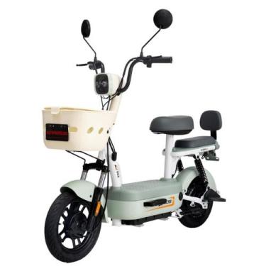 Imagem de Bicicleta Elétrica Scooter com Alarme 500W 48V Bee Verde Duos, Verde, 