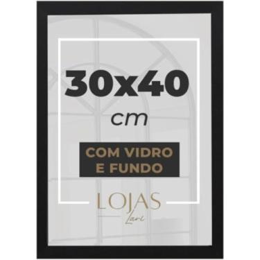 Imagem de Moldura 30x40cm Vidro Certificado Diploma Fotografia (Preto)