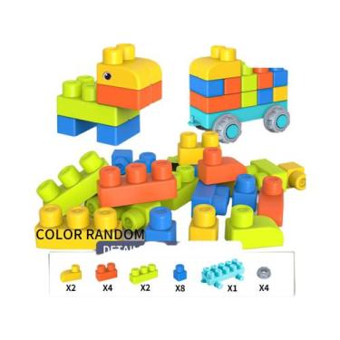 Imagem de Brinquedo De Blocos De Montar De Borracha Macia Para Educação Infantil