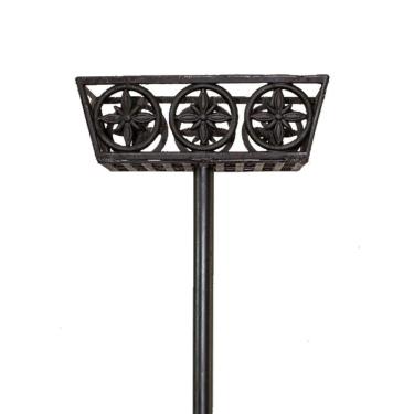 Imagem de Lixeira De Rua Com Pé Colonial Em Ferro Fundido 58X42X20Cm