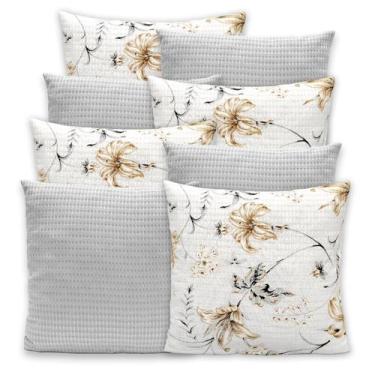 Imagem de Kit 8 Capas de Almofadas Favinho 40x40 C/ Zíper PIQUET Estampadas - Be