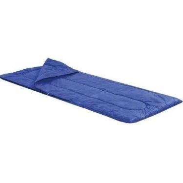 Imagem de Saco De Dormir Com Zíper Para Acampamento Azul 192x75cm - F.A Colchões