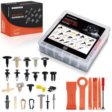 Imagem de A-Premium Kit de clipe de retentor de carro de 230 peças (23 tamanhos) compatível com Ford F-150/F-250/F-350 1992-1996 Linha de combustível para porta de para-choque Conjunto de reposição de prendedor
