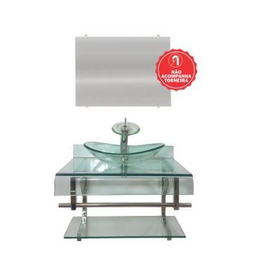 Imagem de Gabinete de Vidro 70cm para banheiro Holanda  - EKASA, Incolor