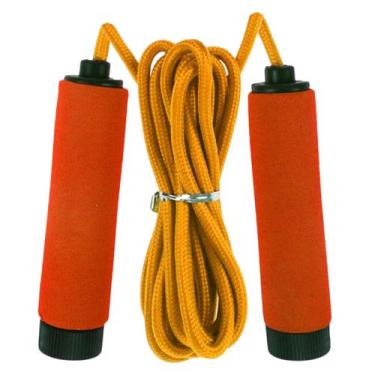 Imagem de Corda De Pular exercício funcional 2,7m Manopla Emborrachada p/Treinos