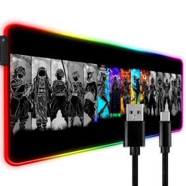Imagem de Mouse Pad YBHNTZ RGB Anime Gaming Extended Grande Antiderrapante