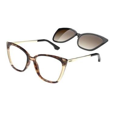 Imagem de Armação De Óculos Colcci Clip On Bandy 4 C6188j8557 Marrom Translúcido cat1-Feminino