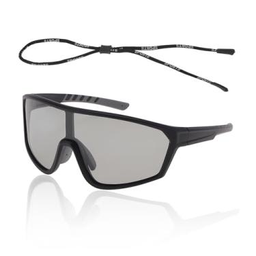 Imagem de TUCKBOLD 1 conjunto de óculos de sol para motocicletas Tri-Acetil Cellulos PC UV400 para esportes ao ar livre para motocross Dirt Bike ATV Lente cinza claro armação preta cinza