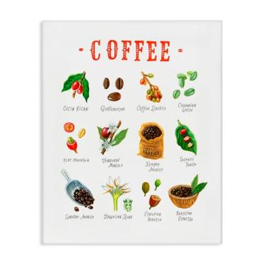 Imagem de Stupell Industries Arte de parede em tela Coffee Beans Origins, design por Angela Steahling, 20 x 16