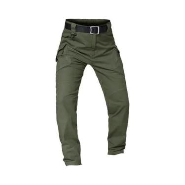 Imagem de Calça Cargo Tática Masculina Slim Fit - Com Vários Bolsos Elásticos - 