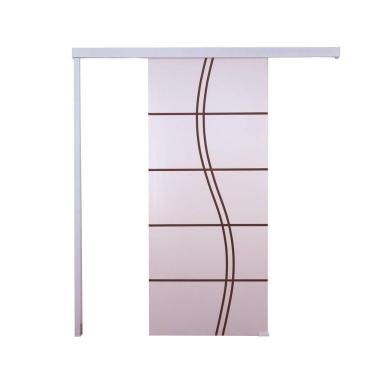 Imagem de Porta De Correr Branco Prime Frisada Fs Duplo 210x110