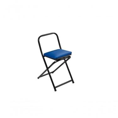 Imagem de Banqueta De Ferro Dobrável Cadeira Pesca Azul