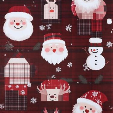 Imagem de Vinjiasin Papel de parede de Natal, papel de parede removível autoadesivo, papel de contato de Natal espesso para paredes de quarto, sala de estar, janela, lareira (44 x 299 cm)